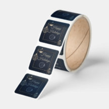 Rose Gold Logotyp Företag Glad Högtid