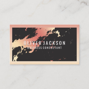 Rose Gold Marble Kant Visitkort