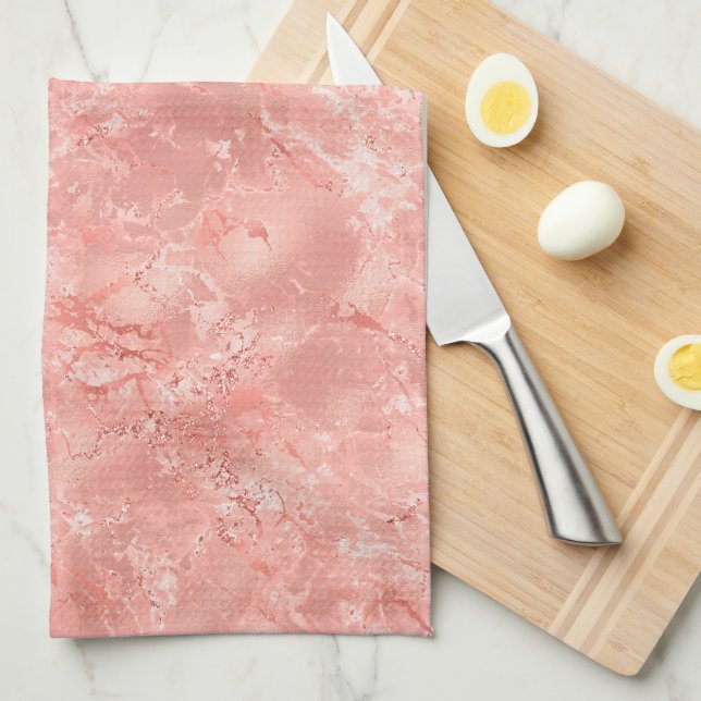 Rose Gold Marmor 4 Kökshandduk (Vikt i Fjärdedel)