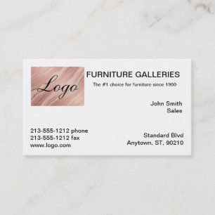 Rose Gold Marmor Klassisk Logo Visitkort