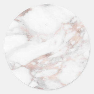Rose Gold Marmor Modern Elegant Blank Mall Runt Klistermärke
