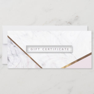 Rose Gold Marmorvirvel & Blush Presentkort