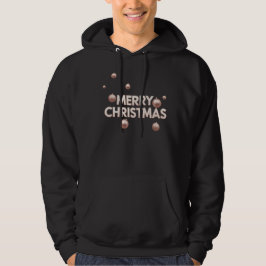 Rose Gold Merry Christmas - Holiday Design Hoodie