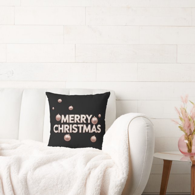 Rose Gold Merry Christmas - Holiday Design Kudde (Soffa)