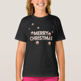 Rose Gold Merry Christmas - Holiday Design T Shirt