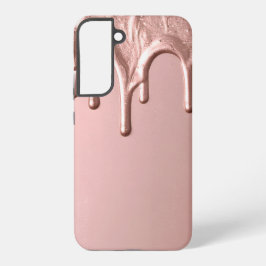 Rose Gold Metallic Drip