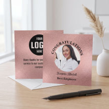 Rose Gold Metallisk Foto Månadens Anställd