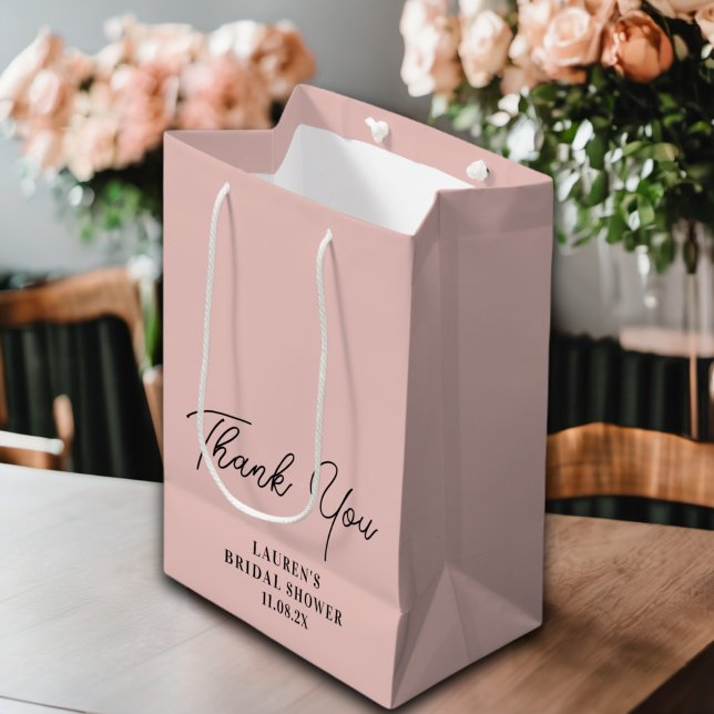 Rose Gold Minimalist Bröllopsfest Tacksamhetsprese (Skapare uppladdad)