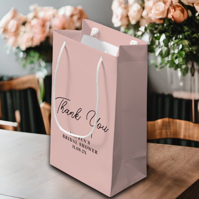 Rose Gold Minimalistisk Bröllopsfest Tacksamhet (Skapare uppladdad)