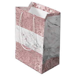 Rose Gold Modern Glam Marmor & Glitter Dekorativ