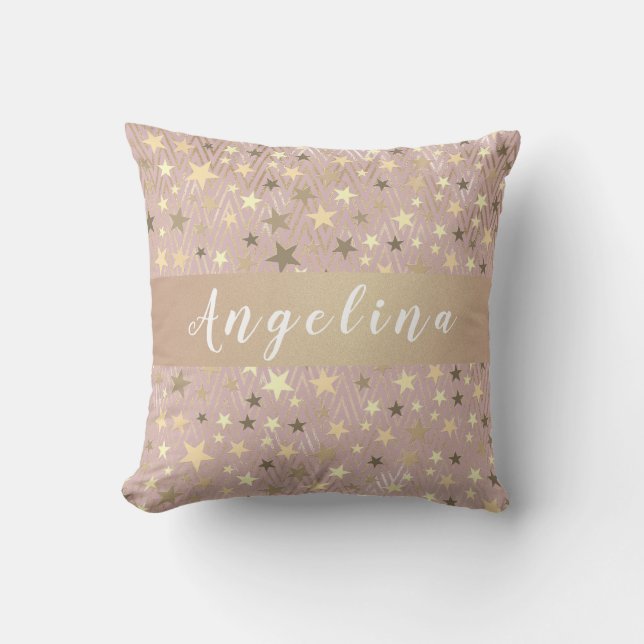 Rose Gold Monogram Kudde (Framsida)