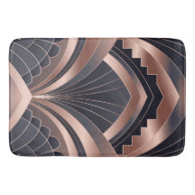 Rose Gold Navy Geometric Neo Art Deco 