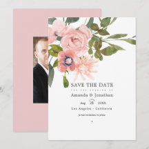 Rose Gold och Blush Rosa Blommig Bröllopsfoto