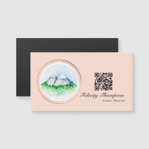 Rose Gold och Blush Rosa Evenemangsplanerare QR-ko