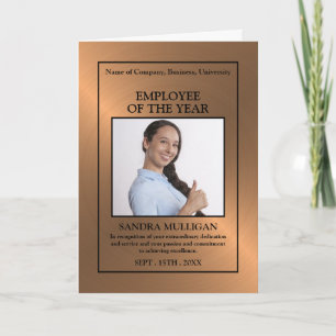 Rose Gold/Persnaliserad bild - Medarbetarpris Kort