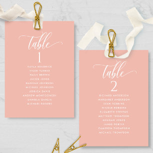 Rose Gold, Platskort med gästnamn