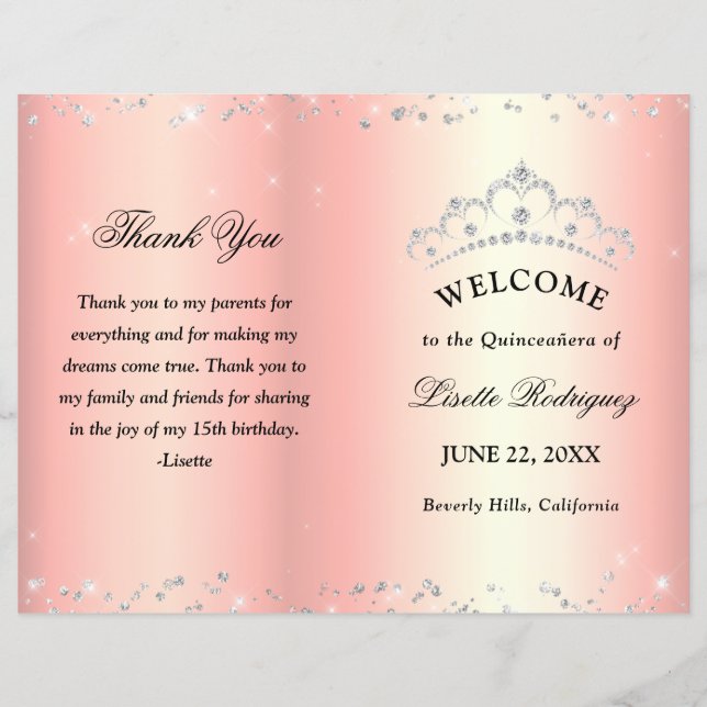 Rose Gold Quinceanera (Framsida)