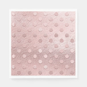 Rose Gold Röda Rosa Prickar Pappersservett