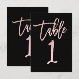 Rose Gold Rosa Folie Modern Skript Bordskort 1