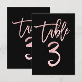 Rose Gold Rosa Folie Modern Skript Bordskort 3