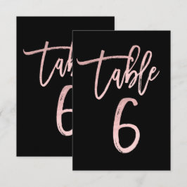 Rose Gold Rosa Folie Modernt Skript Bordskort 6