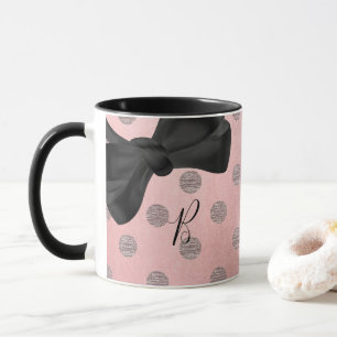 Rose Gold Rosa Glans Glamour Prickar Modern Chic Mugg