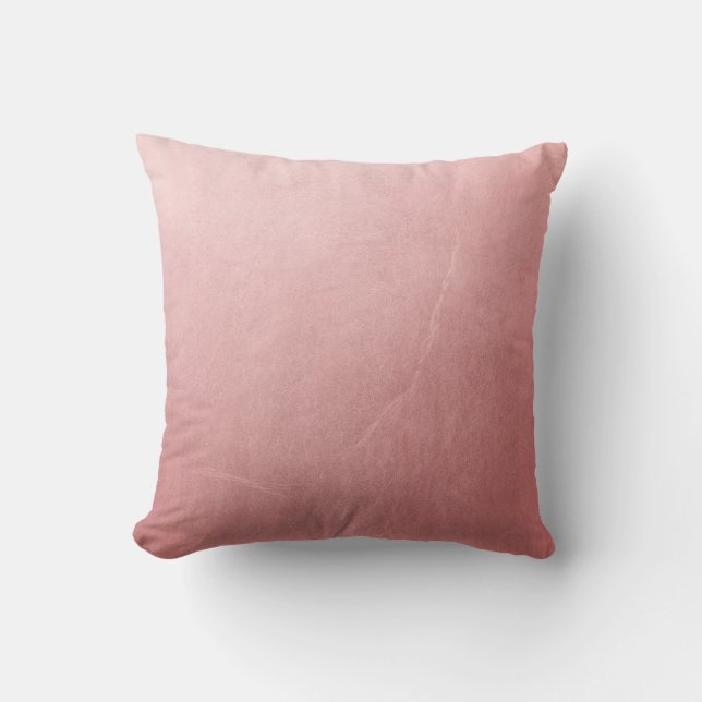 Rose Gold Rosa Glans Minimal Chic Glamour Kudde (Framsida)