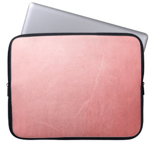 Rose Gold Rosa Glans Minimalistisk Chic Glam Laptop Fodral