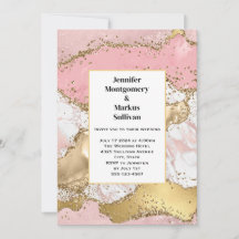 Rose Gold Rosa Marmor Abstrakt Bröllop