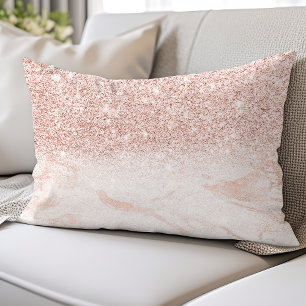 Rose Gold Rosa Marmor Lumbarkudde