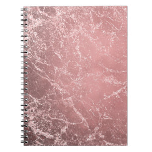 Rose Gold Rosa Modern Trendig Glamour Marmor Chic Anteckningsbok