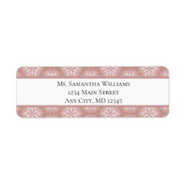 Rose Gold Rosa Returadressetikett Returadress Etikett