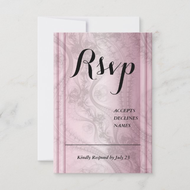 Rose Gold RSVP-kort OSA Kort (Framsida)