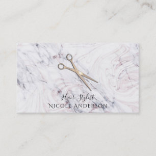 Rose Gold Salong Frisör Sax & Marmor Visitkort