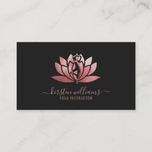 Rose Gold Signatur Lotusblomma Yoga Position Visitkort