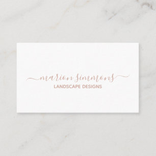 Rose Gold Signature Elegant Affärsbokkort Visitkort