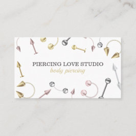 Rose Gold Silver Kroppssmycken Piercingar Visitkort