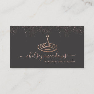 Rose Gold Spa Logotyp Affärs Kort
