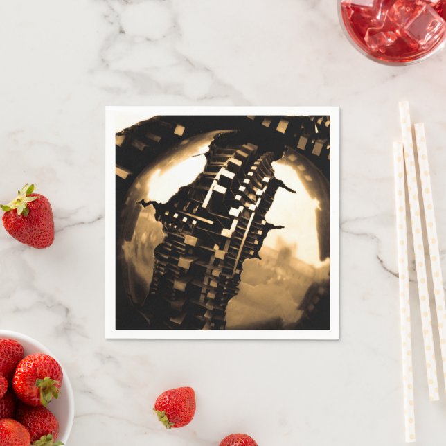 Rose Gold Steampunk Pappersservett (Insitu)