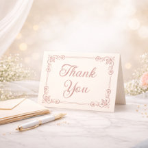 Rose Gold Stil Filigree Script Tack