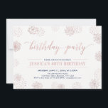Rose Gold Stylish Modern 40-års, 50-års Födelsedag Inbjudningar<br><div class="desc">Fira din speciella dag med denna stilrena födelsedagsinbjudan design som har en vacker typografi och bakgrundsmönster i falsk rose gold-struktur.</div>