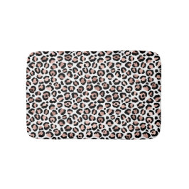 Rose gold svart leopardtryck cheetah trendigt badrumsmatta