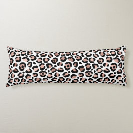 Rose gold svart leopardtryck cheetah trendigt kroppskudde