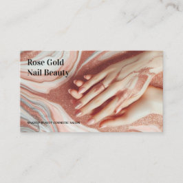 Rose Gold Vacker Smink Nagel Visitkort
