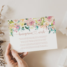 Rose Gold Vår Blommig Bröllopslöfte Tilläggskort
