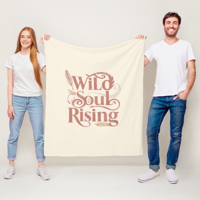 Rose Gold Wild Soul Rising Free Spirit Fleecefilt (På plats)