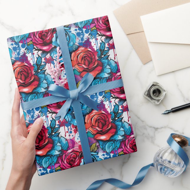 Rose Graffiti Urban Streetwear  Presentpapper (Gifting)