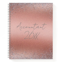 Rose Guld Borstat Metall Glitter Monogram |