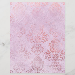 Rose Guld Effekt Vintage Mönsterpapper