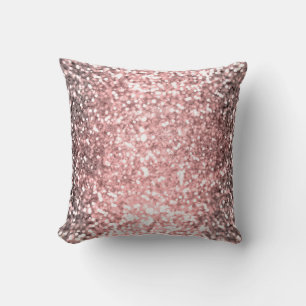 Rose Guld Glittrande Ljusslingor Flickor Glitter G Kudde